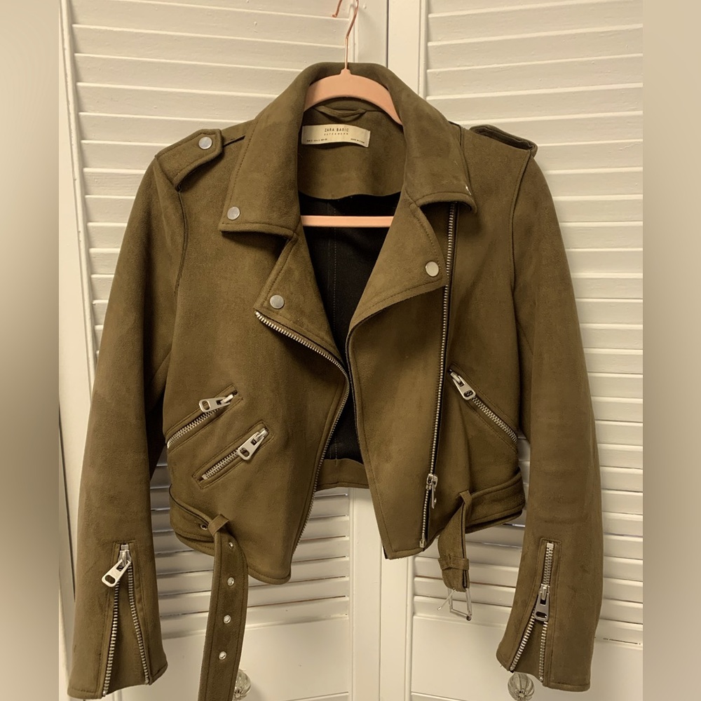 Zara brown suede jacked Size Small, US 4